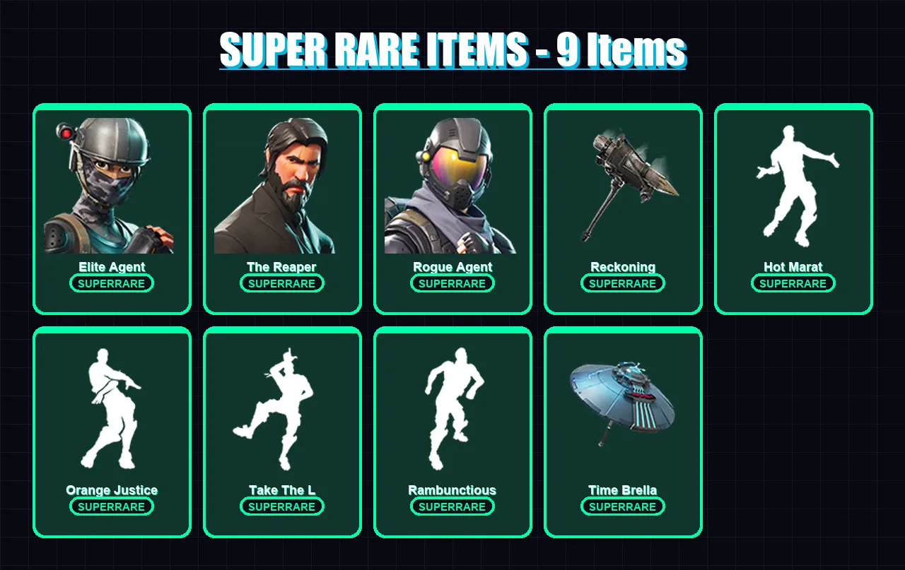 [PC/XBOX] | Elite Agent | The Reaper | Rogue Agent | The Visitor | Blackheart | 78 skin | 117 pickaxe | 88 emote | 107 glider | Lv1812