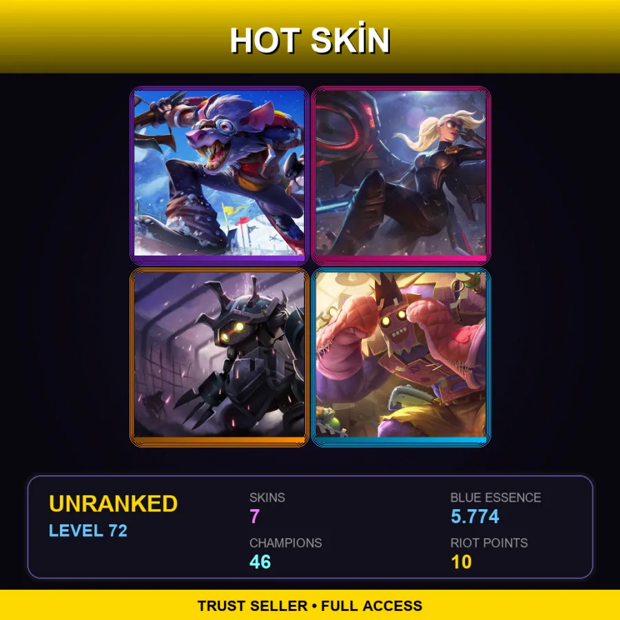TR | Lv72 | Unranked | 7 Skin | 46 Champ