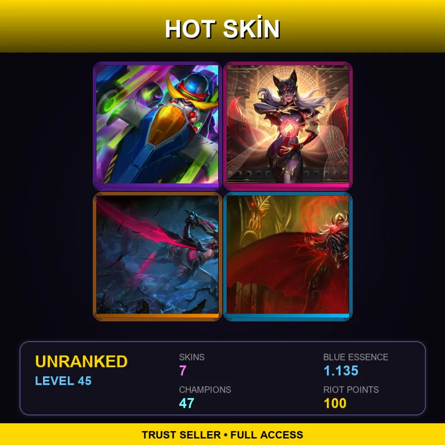 LAS | Lv45 | Unranked | 7 Skin | 47 Champ — Cottontail Teemo