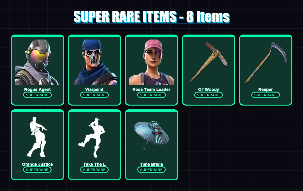 [PC/XBOX] | Rogue Agent | Warpaint | Rose Team Leader | Rox | Lynx | 103 skin | 107 pickaxe | 82 emote | 99 glider | Lv1591