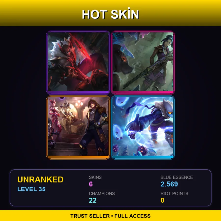 LAS | Lv35 | Unranked | 6 Skin | 22 Champ — Ssw Talon
