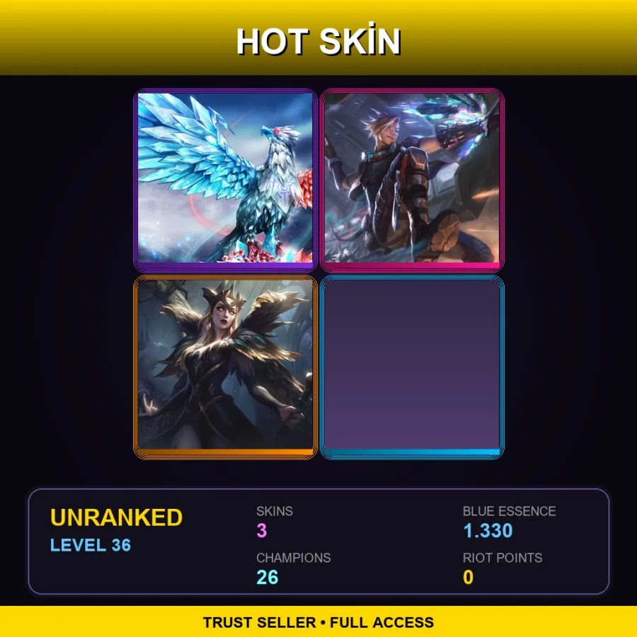 LAS | Lv36 | Unranked | 3 Skin | 26 Champ