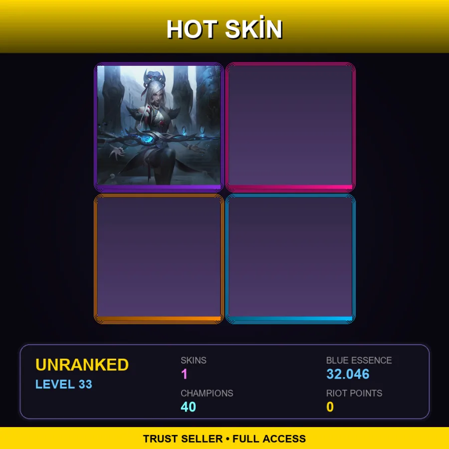OCE | Lv33 | Unranked | 1 Skin | 40 Champ — Snow Moon Caitlyn