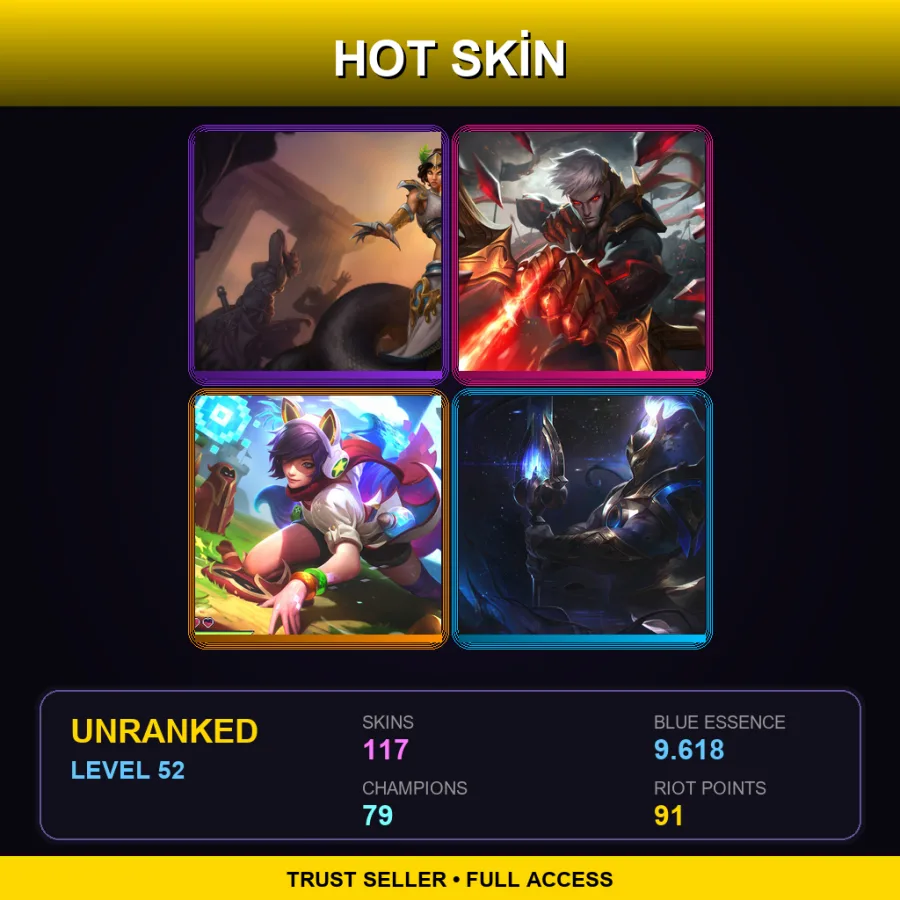 EUW | Lv52 | Unranked | 117 Skin | 79 Champ