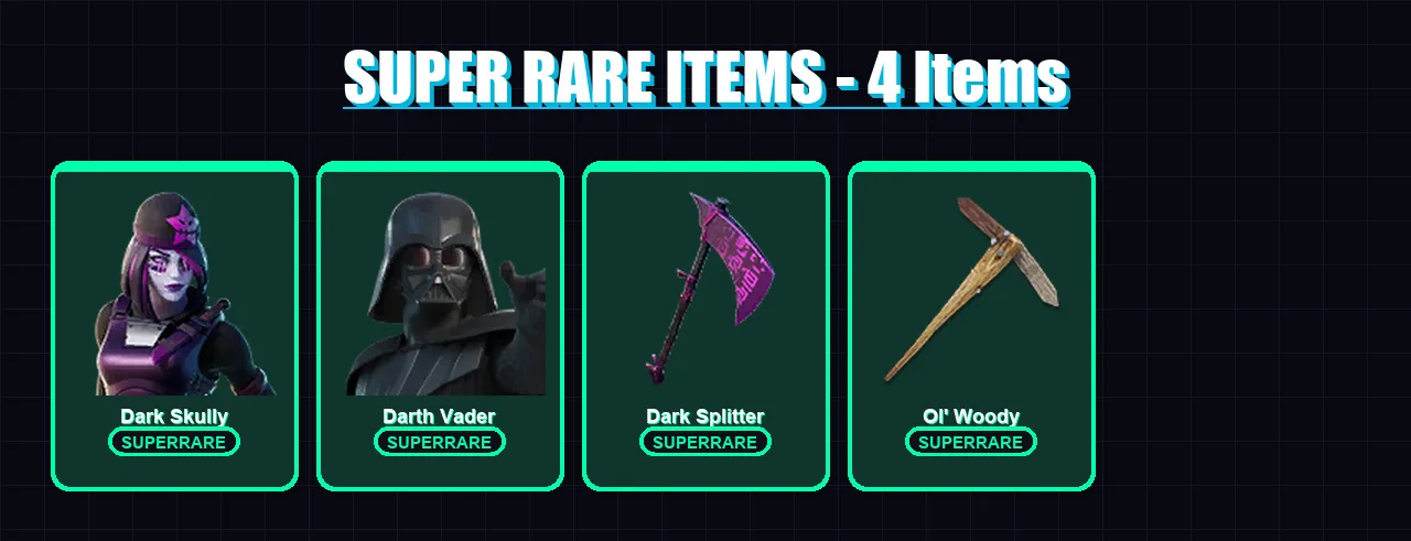 [PC/XBOX/PSN] | Dark Skully | FNCS 3:1 Champion | Unchained Ramirez | Darth Vader | Era | 235 skin | 157 pickaxe | 168 emote | 87 glider | Lv1479