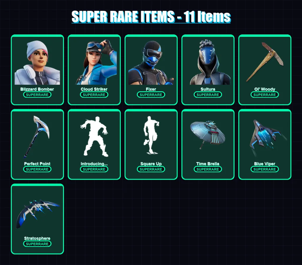 [PC/XBOX/PSN] | Lara Croft | Blizzard Bomber | Cloud Striker | Fixer | Sultura | 83 skin | 177 pickaxe | 121 emote | 143 glider | Lv2805