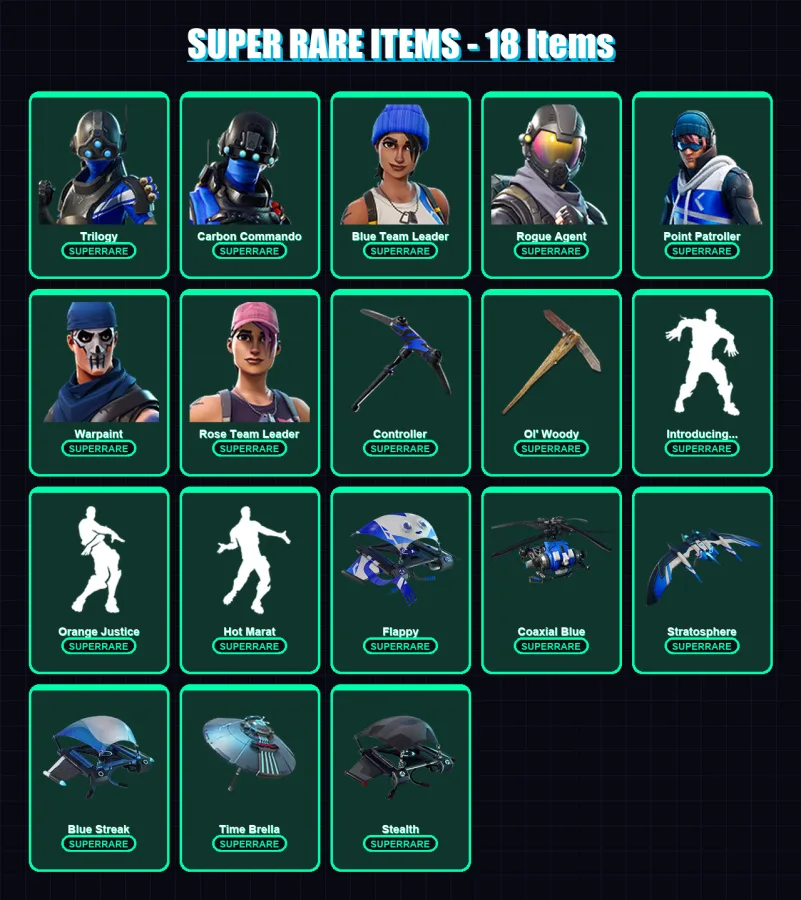 [PS4/PS5/XBOX/PC] | Trilogy | Carbon Commando | Blue Team Leader | 98 skin | Lv1305