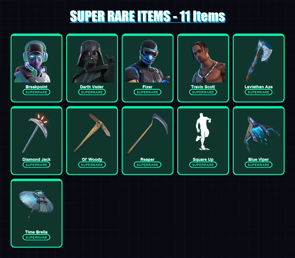 [PC] | Breakpoint | Darth Vader | Fixer | Travis Scott | Era | 349 skin | 350 pickaxe | 290 emote | 233 glider | Lv3434