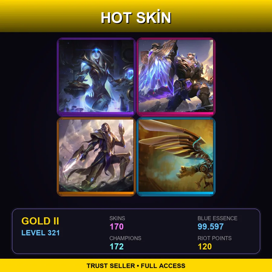 BR | Lv321 | Gold II | 170 Skin | 172 Champ