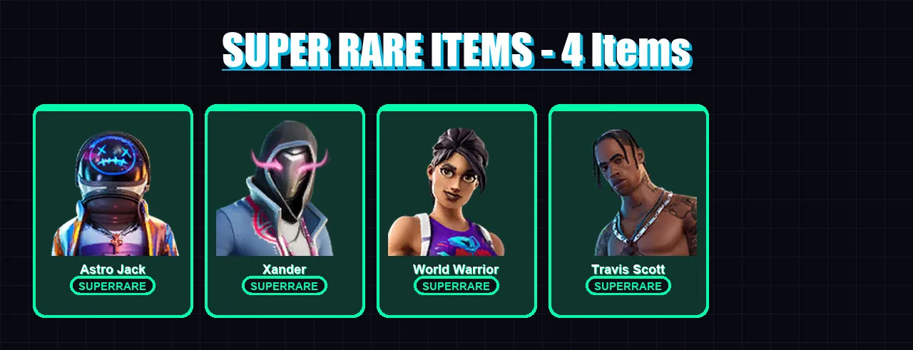 [PS4/PS5/XBOX/PC] | Astro Jack | Xander | World Warrior | Travis Scott | Mizuki | 128 skin | 204 pickaxe | 177 emote | 154 glider | Lv2287