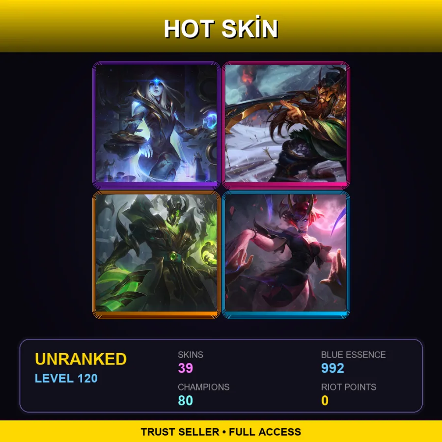 LAN | Lv120 | Unranked | 39 Skin | 80 Champ — Lunar Eclipse Aatrox