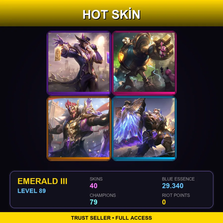 LAN | Lv89 | Emerald III | 40 Skin | 79 Champ