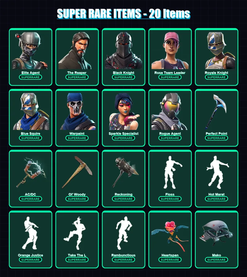 [PS4/PS5/XBOX/PC] | Elite Agent | The Reaper | Black Knight | 101 skin | Lv1183 — Fortnite account