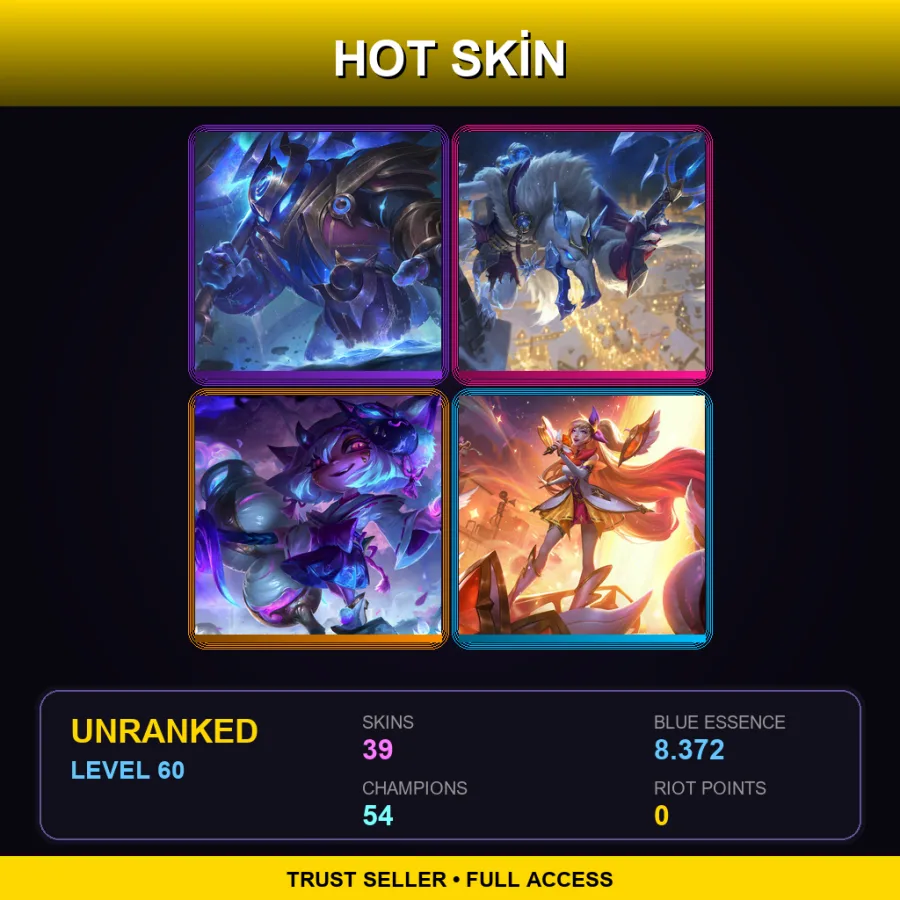 ME | Lv60 | Unranked | 39 Skin | 54 Champ — Infernal Mordekaiser