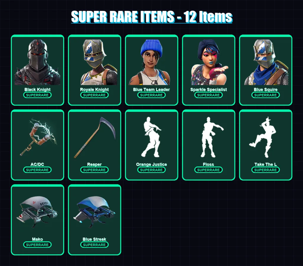 [PC/XBOX/PSN] | OG Skull Trooper | Black Knight | Royale Knight | 122 skin | Lv1858