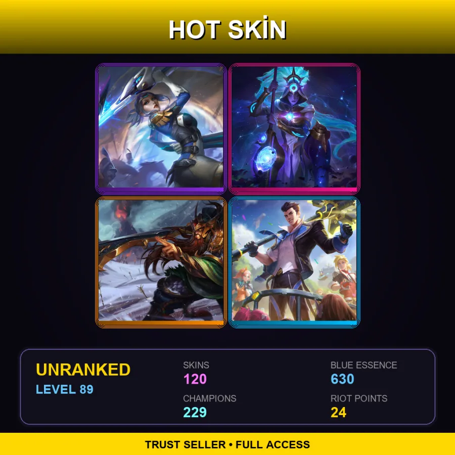 VN | Lv89 | Unranked | 120 Skin | 229 Champ