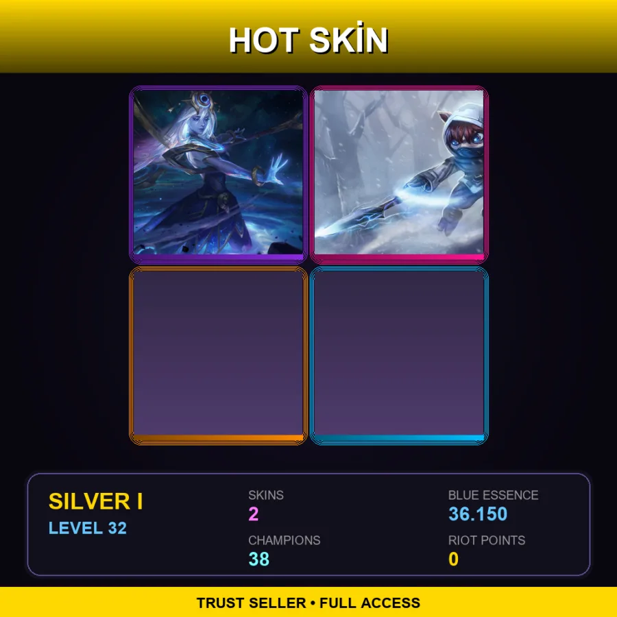 BR | Lv32 | Silver I | 2 Skin | 38 Champ