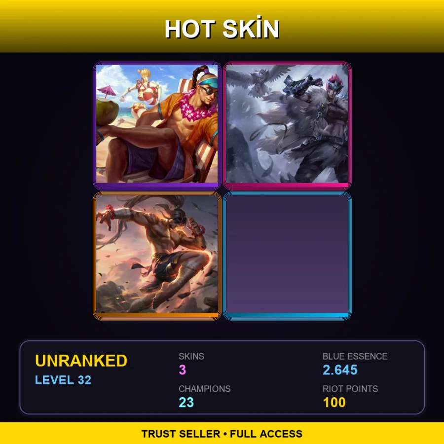 EUNE | Lv32 | Unranked | 3 Skin | 23 Champ