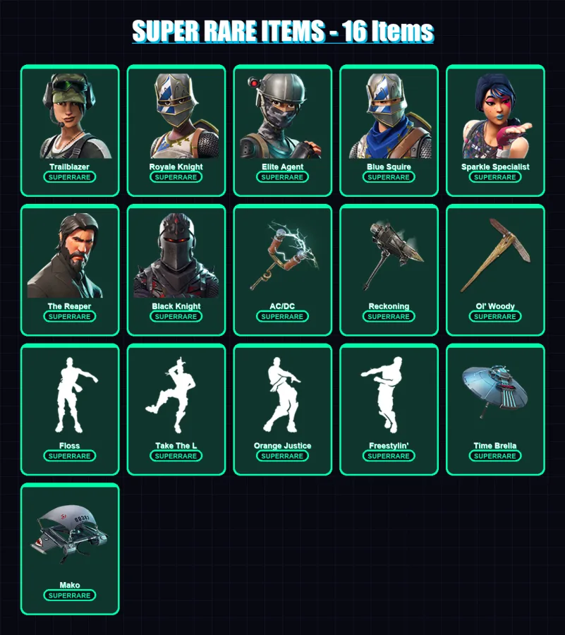 [PC] | Trailblazer | Royale Knight | Elite Agent | Blue Squire | Sparkle Specialist | 79 skin | 65 pickaxe | 74 emote | 67 glider | Lv1123