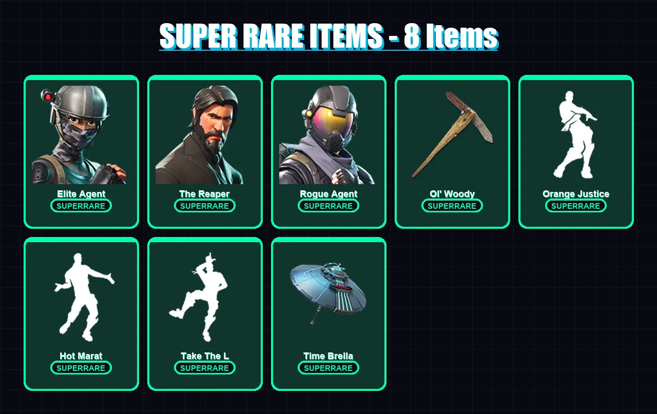 [PC/PSN] | Elite Agent | The Reaper | Rogue Agent | Blackheart | Drift | 48 skin | 55 pickaxe | 58 emote | 50 glider | Lv853 — Fortnite account
