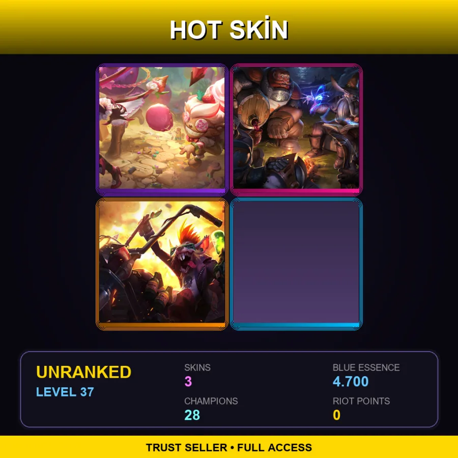 LAN | Lv37 | Unranked | 3 Skin | 28 Champ