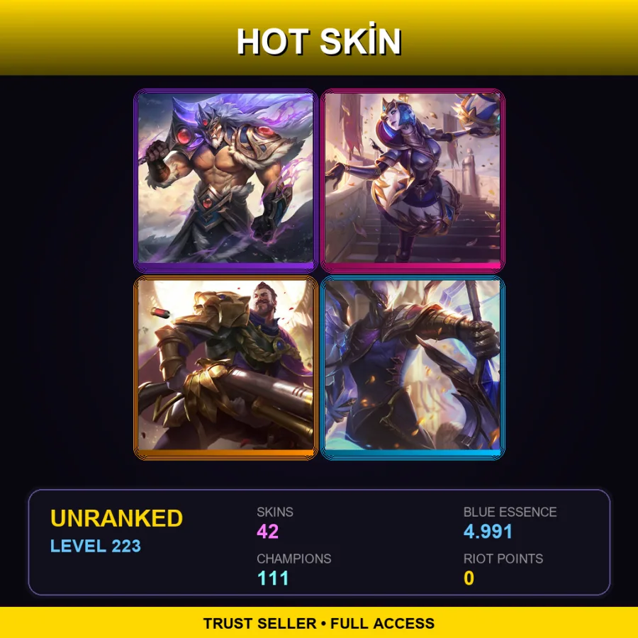 VN | Lv223 | Unranked | 42 Skin | 111 Champ