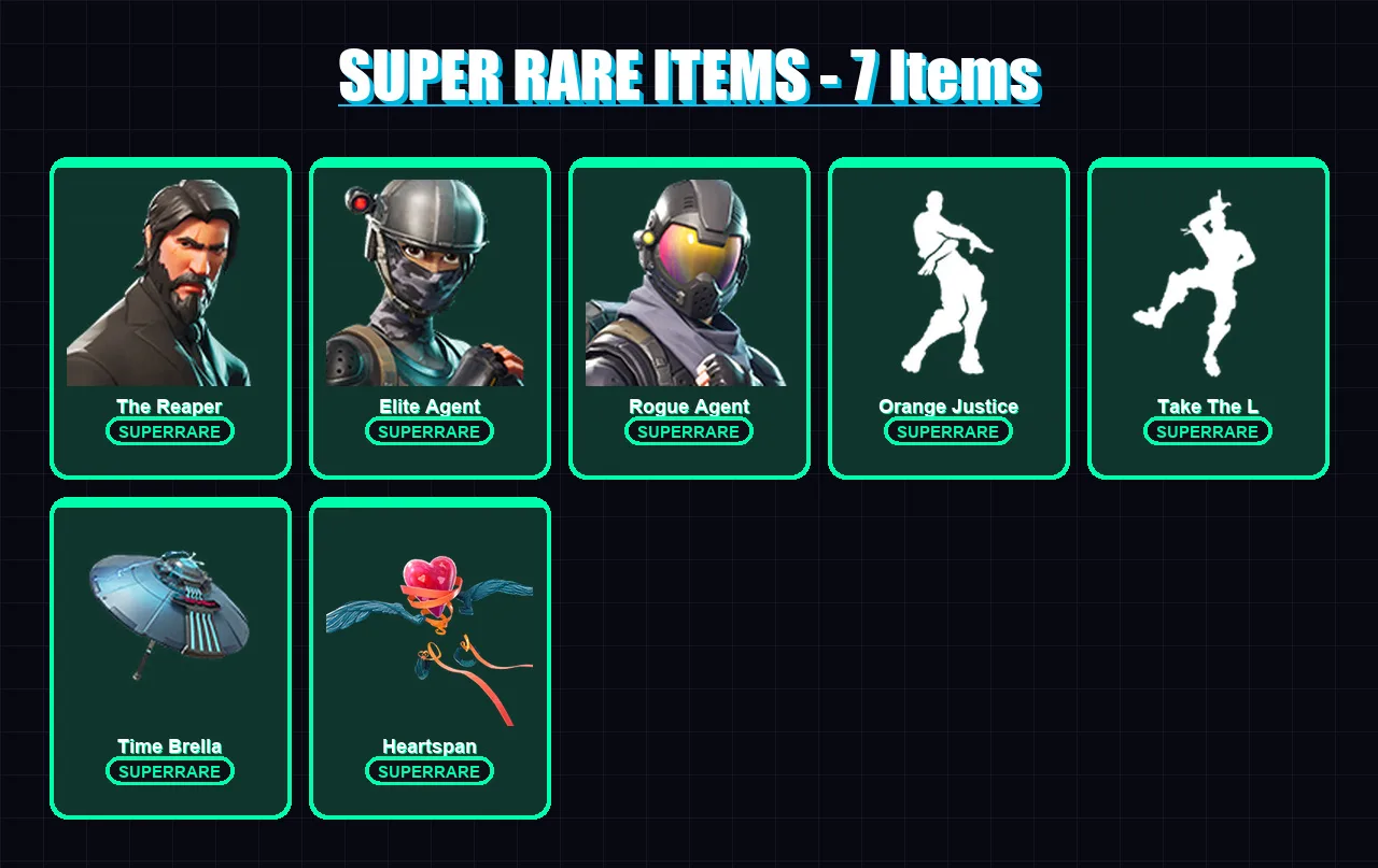 [PC/XBOX/PSN] | The Reaper | Elite Agent | Rogue Agent | Drift | Omegarok | 44 skin | 57 pickaxe | 55 emote | 64 glider | Lv1117 — Fortnite account