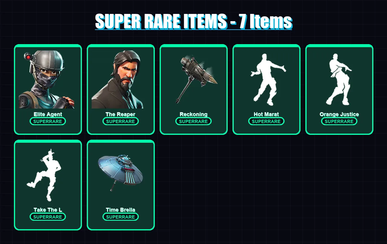 [PC/XBOX/PSN] | Elite Agent | The Reaper | Omegarok | Ragnarok | Blackheart | 58 skin | 70 pickaxe | 67 emote | 84 glider | Lv1024