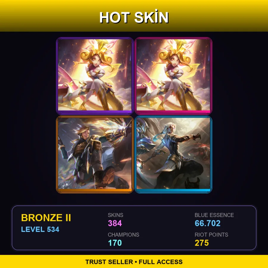 SG | Lv534 | Bronze II | 384 Skin | 170 Champ with Volibear