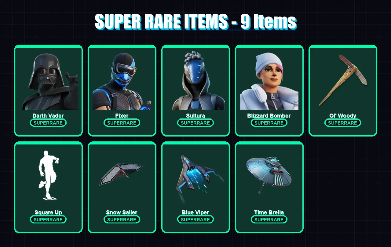 [PS4/PS5/PC] | Darth Vader | Fixer | Sultura | Blizzard Bomber | Twyn | 255 skin | 318 pickaxe | 250 emote | 222 glider | Lv3367