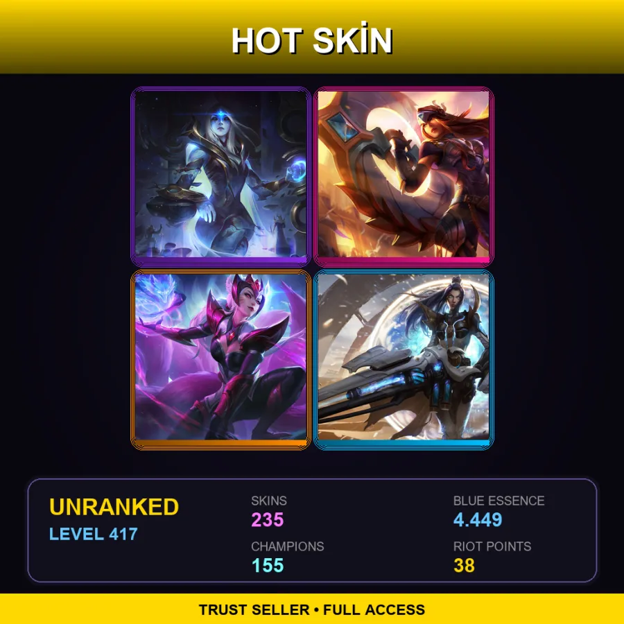 VN | Lv417 | Unranked | 235 Skin | 155 Champ