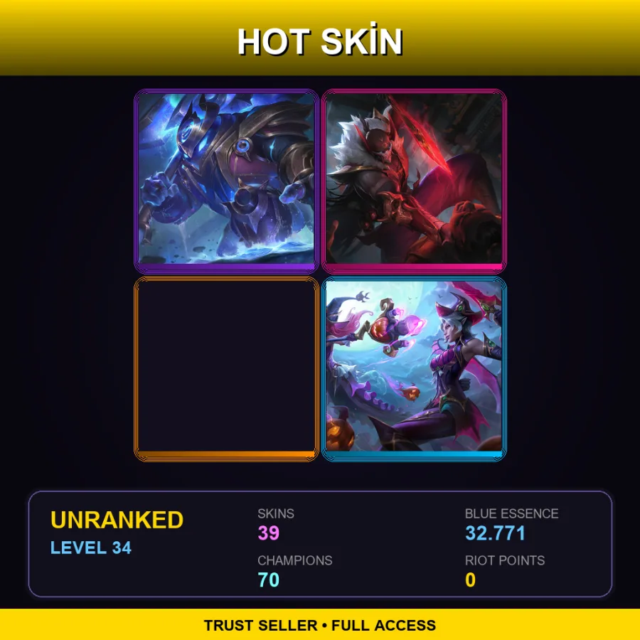 VN | Lv34 | Unranked | 39 Skin | 70 Champ