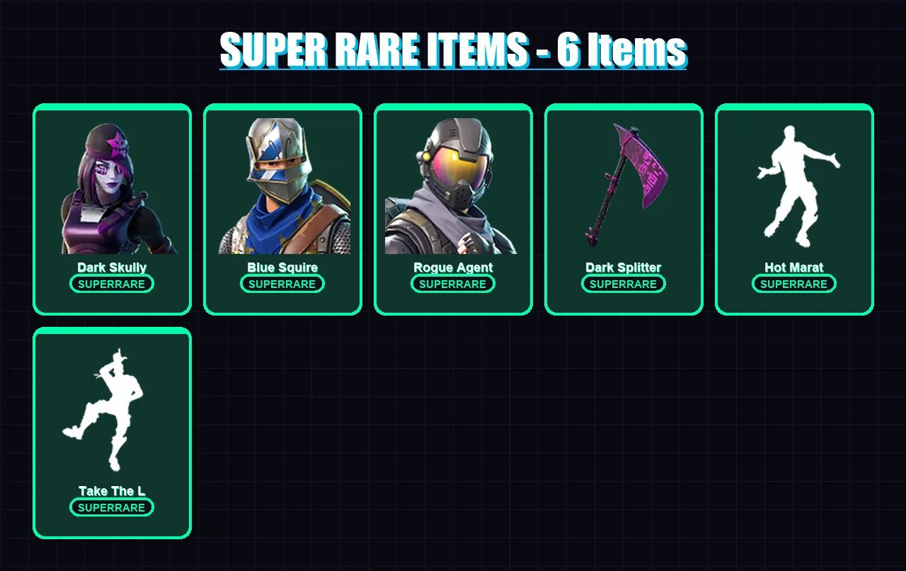 [PC/XBOX/PSN] | Dark Skully | Blue Squire | Rogue Agent | Drift | Hybrid | 26 skin | 24 pickaxe | 33 emote | 24 glider | Lv340
