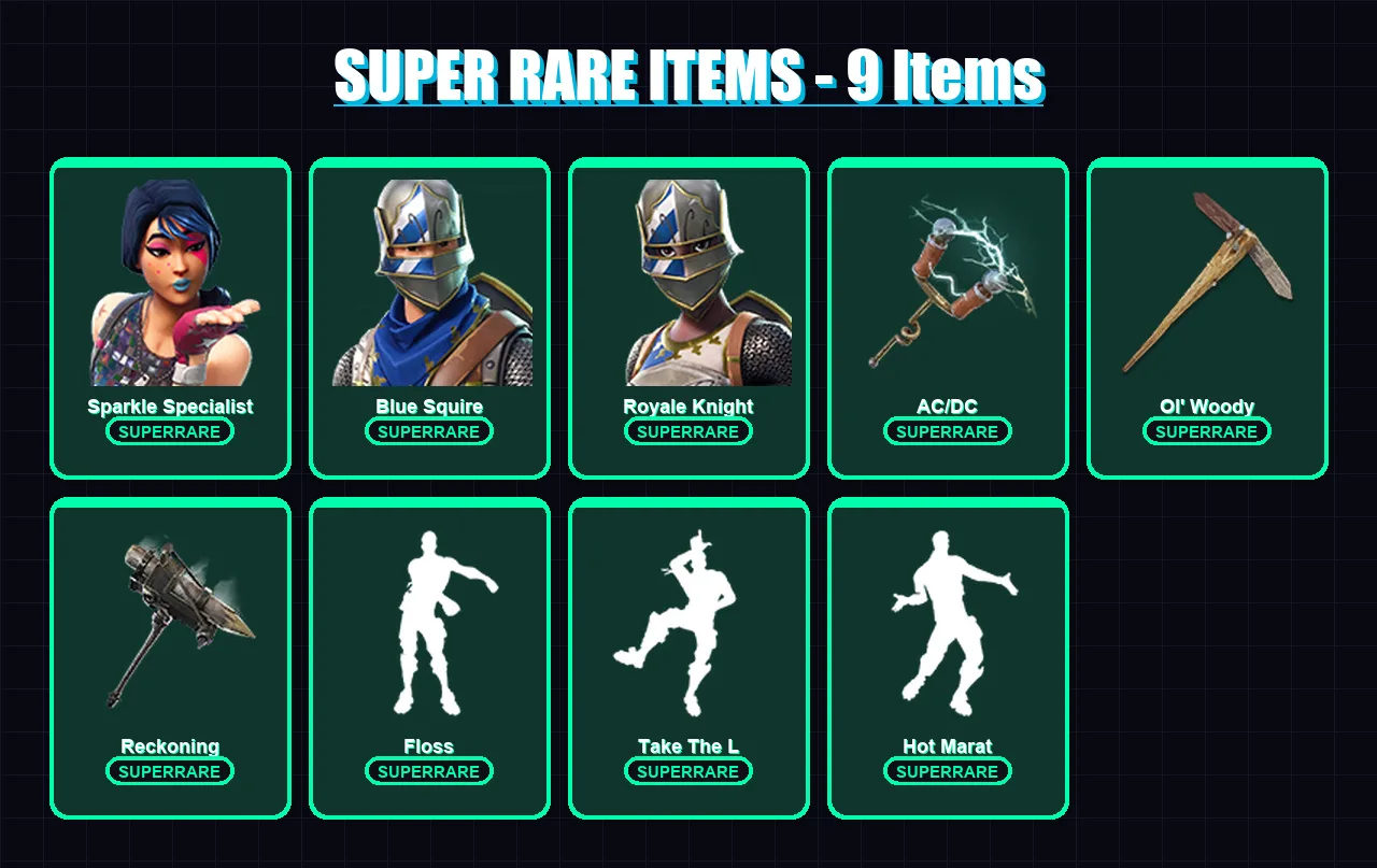 [PC/XBOX/PSN] | Sparkle Specialist | Lara Croft | Blue Squire | Royale Knight | A.I.M. | 15 skin | 16 pickaxe | 26 emote | 23 glider | Lv370