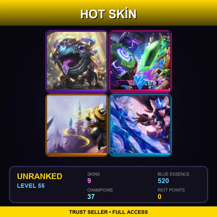 VN | Lv55 | Unranked | 9 Skin | 37 Champ — Super Teemo