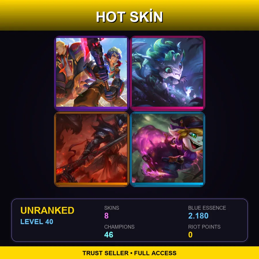 LAS | Lv40 | Unranked | 8 Skin | 46 Champ — Elderwood Gnar