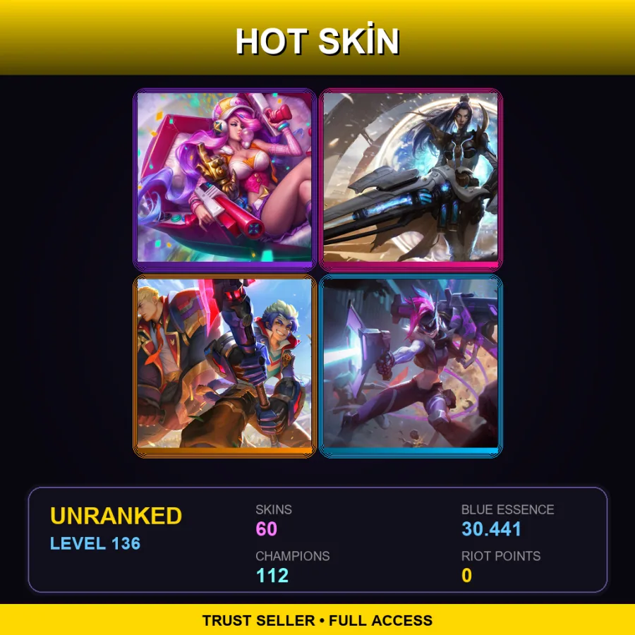VN | Lv136 | Unranked | 60 Skin | 112 Champ — Zenith Games Lee Sin