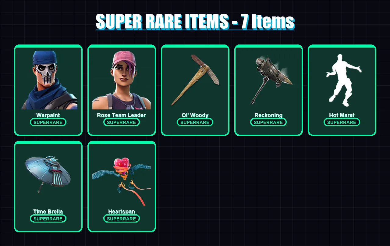 [PC/PSN] | Warpaint | Rose Team Leader | Lynx | Zenith | A.I.M. | 39 skin | 31 pickaxe | 42 emote | 35 glider | Lv341 — Fortnite account