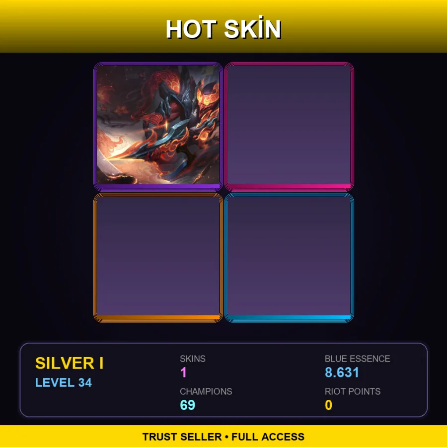 EUW | Lv34 | Silver I | 1 Skin | 69 Champ