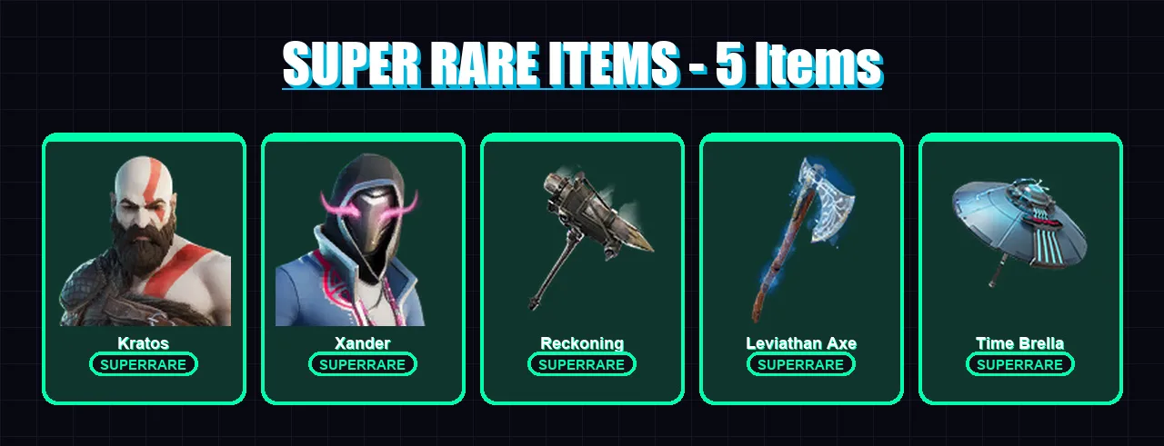 [PC] | Kratos | Xander | Polarity | Peter Griffin | Valeria | 89 skin | 134 pickaxe | 83 emote | 98 glider | Lv1724