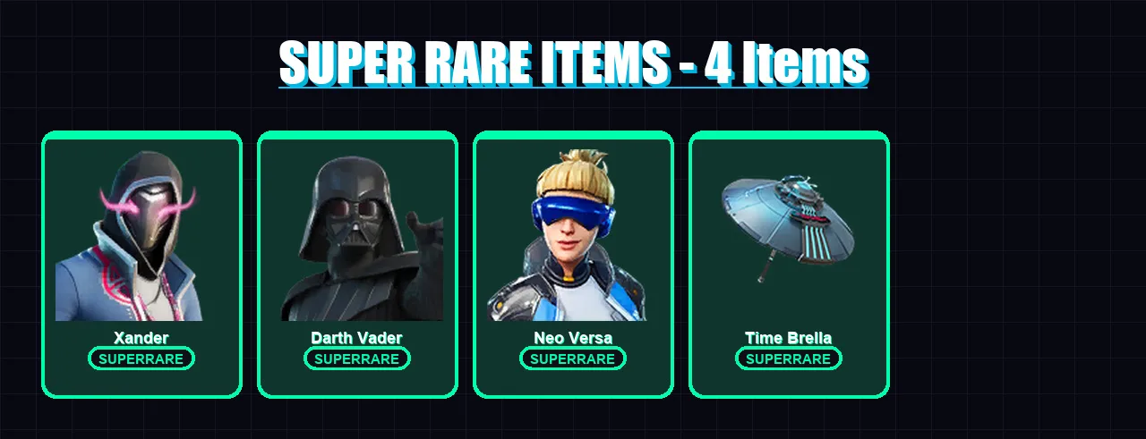[PC] | Xander | Darth Vader | Neo Versa | Raz | Eternal Knight | 137 skin | 160 pickaxe | 125 emote | 139 glider | Lv1604