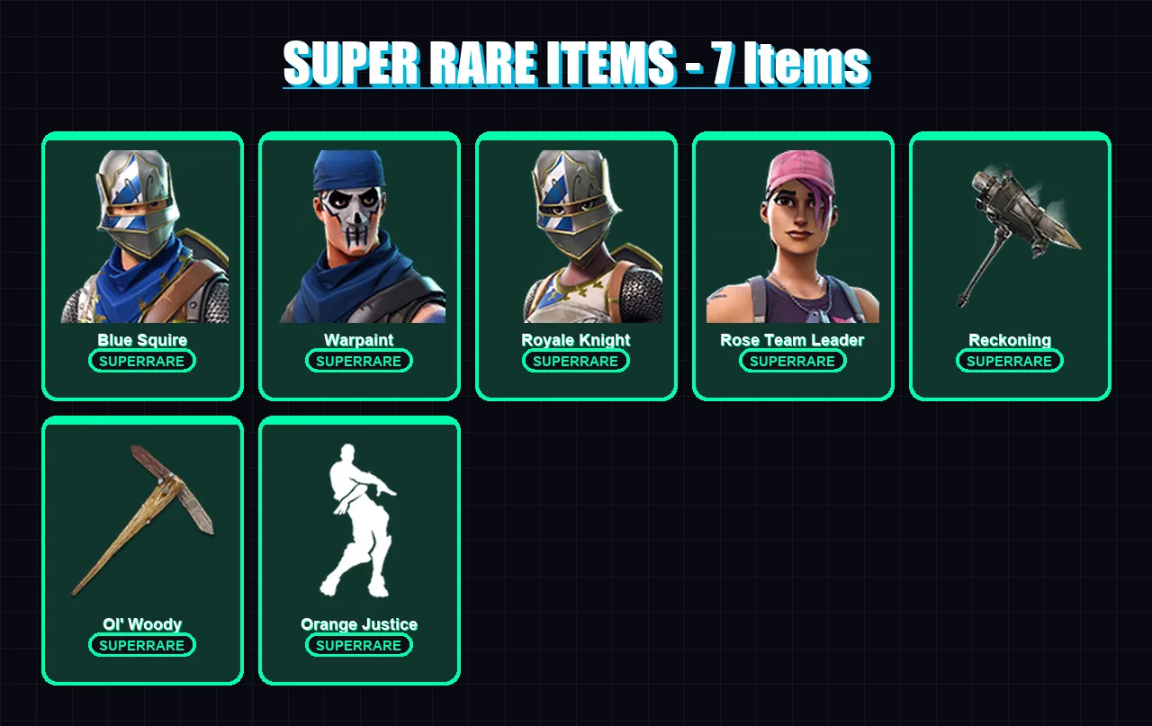 [PC/XBOX/PSN] | Blue Squire | Warpaint | Royale Knight | Rose Team Leader | Zenith | 57 skin | 53 pickaxe | 51 emote | 53 glider | Lv572