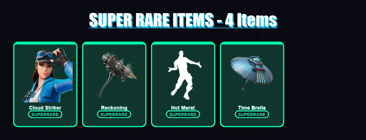 [PS4/PS5/XBOX/PC] | Cloud Striker | Calamity | The Ice King | Raven | Rox | 87 skin | 80 pickaxe | 93 emote | 66 glider | Lv881