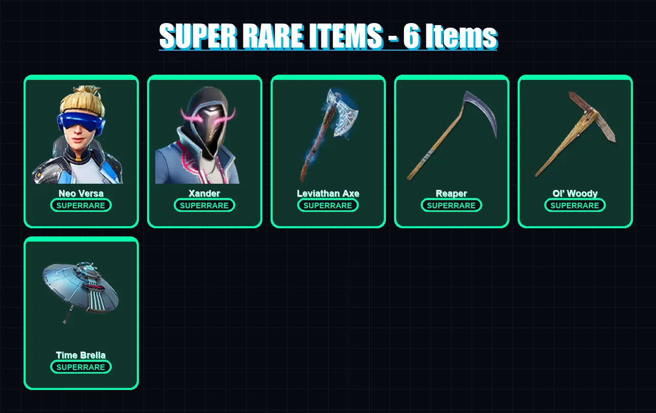 [PC/XBOX] | Neo Versa | Xander | The Prisoner | Peter Griffin | Spire Assassin | 239 skin | 231 pickaxe | 155 emote | 183 glider | Lv3372