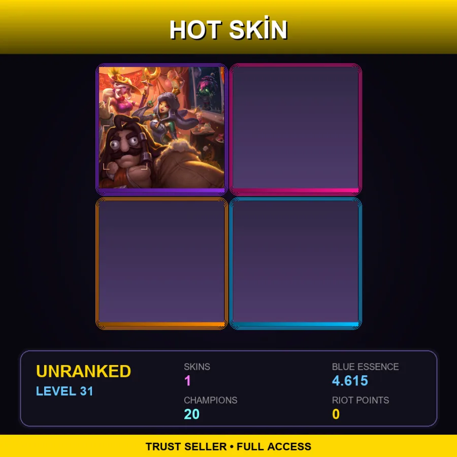 LAN | Lv31 | Unranked | 1 Skin | 20 Champ