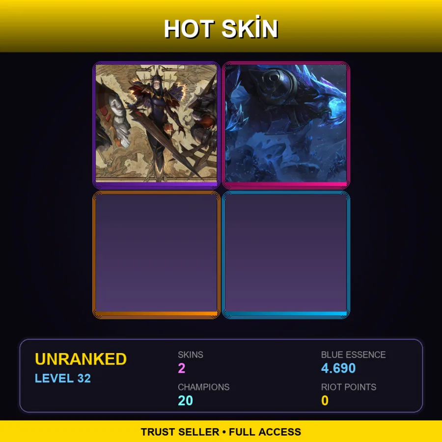 LAN | Lv32 | Unranked | 2 Skin | 20 Champ