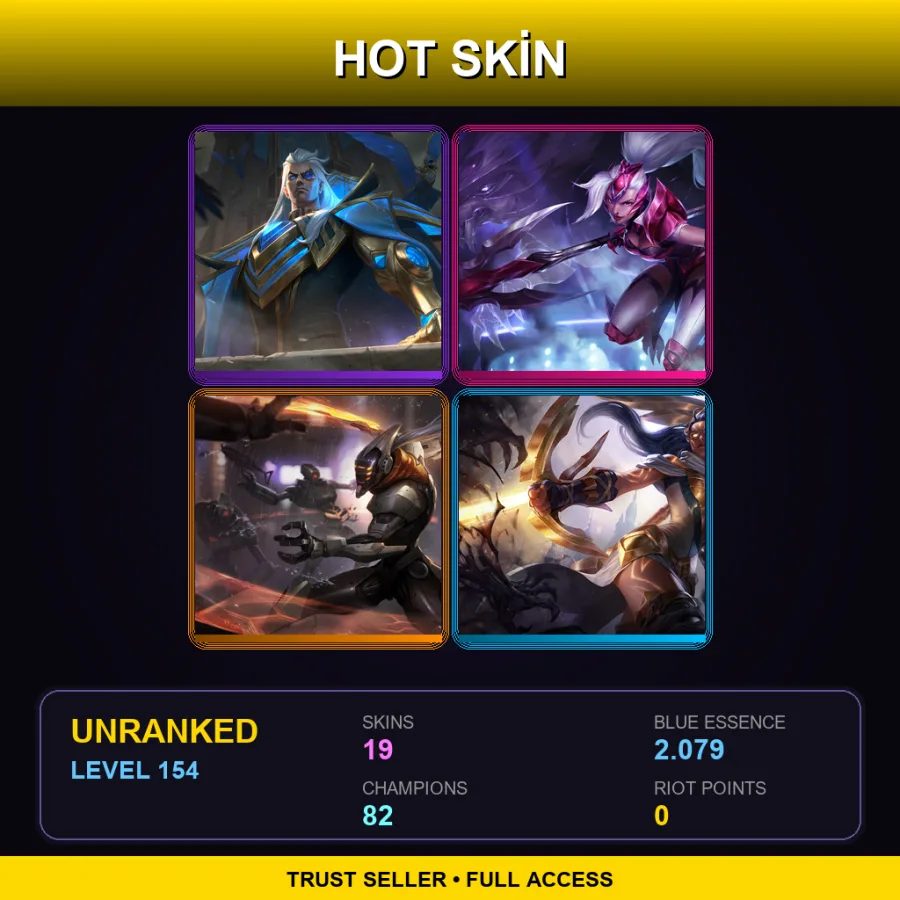 VN | Lv154 | Unranked | 19 Skin | 82 Champ