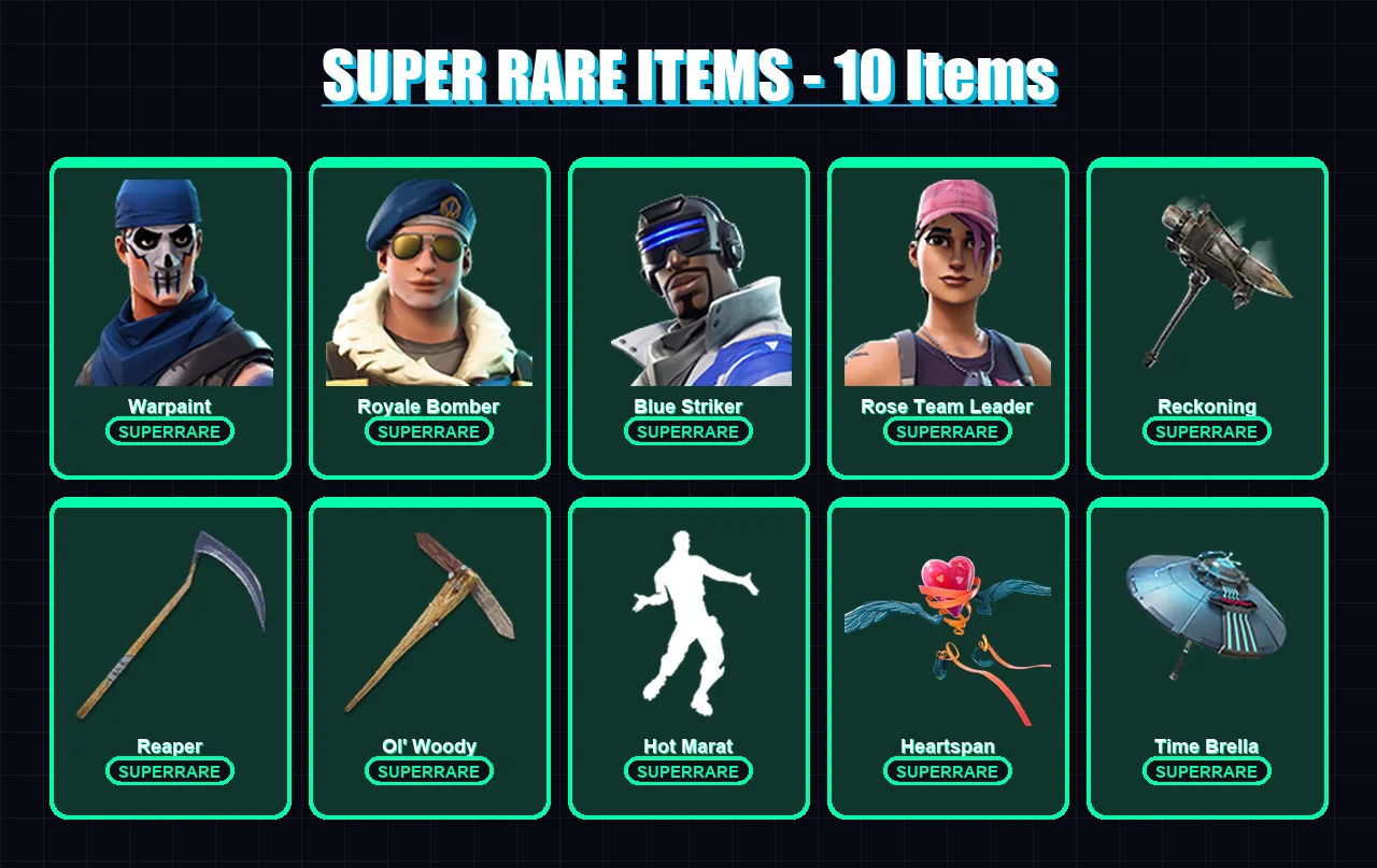 [PS4/PS5/XBOX/PC] | Warpaint | Royale Bomber | Blue Striker | Rose Team Leader | Zenith | 104 skin | 98 pickaxe | 92 emote | 101 glider | Lv1477