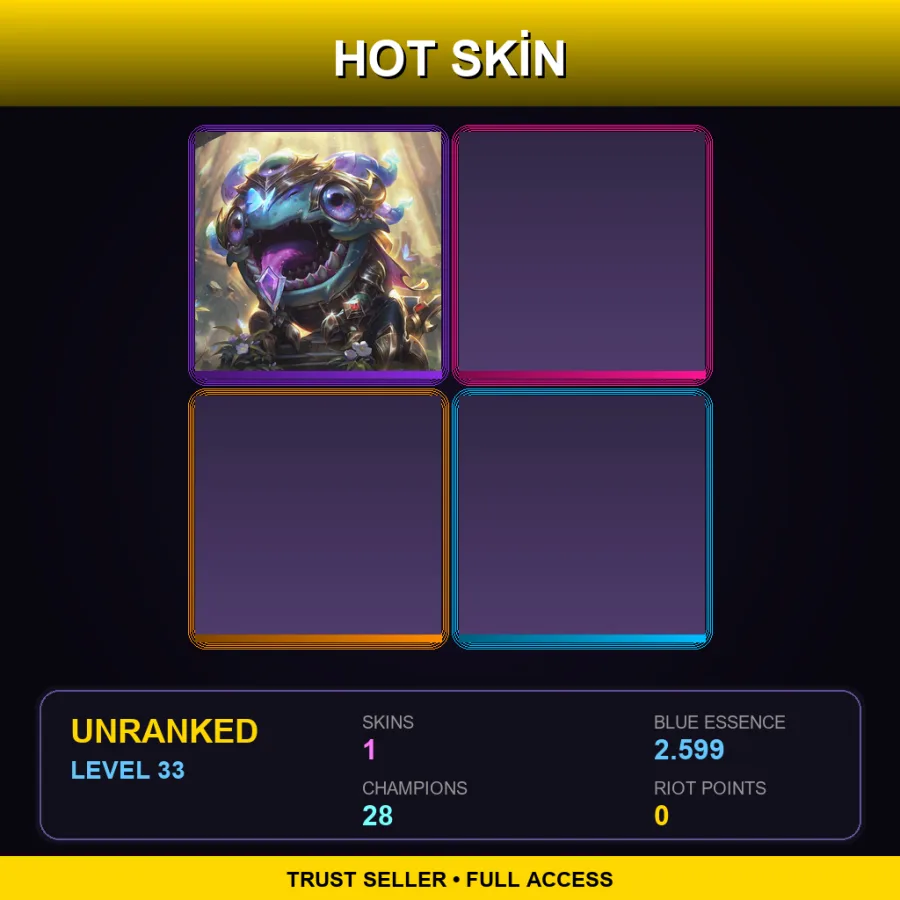 EUW | Lv33 | Unranked | 1 Skin | 28 Champ