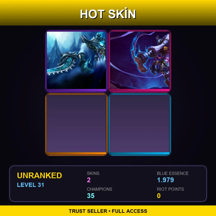 EUNE | Frozen Terror Nocturne | Asylum Shaco | 2 Skin | 35 Champ | Lv31